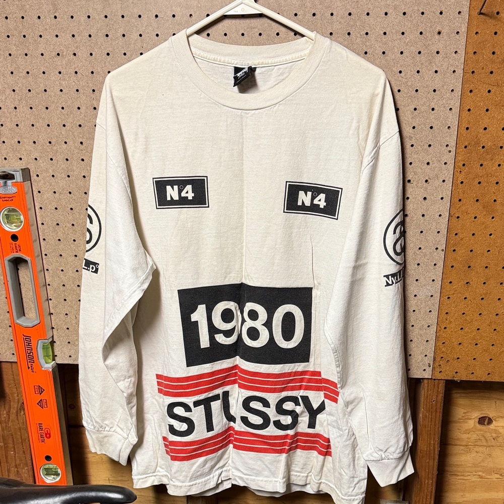 Stüssy Cream Long Sleeve with 1980 Graphic
